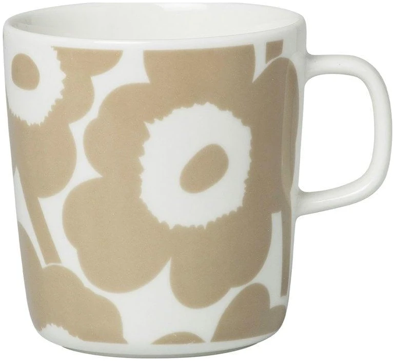 Marimekko krus 0,4L Unikko white, beige
