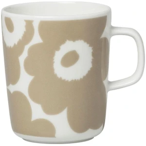 Marimekko krus 0,25L Unikko white, beige