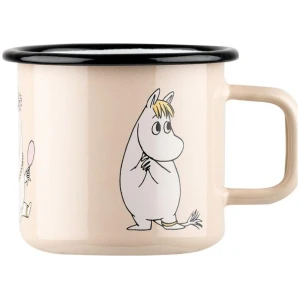 Mummi emaljekopp 0,37L Snorkfrøken retro beige