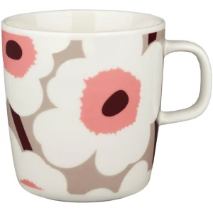 Marimekko krus 0,4L Unikko clay, powder, dark wine