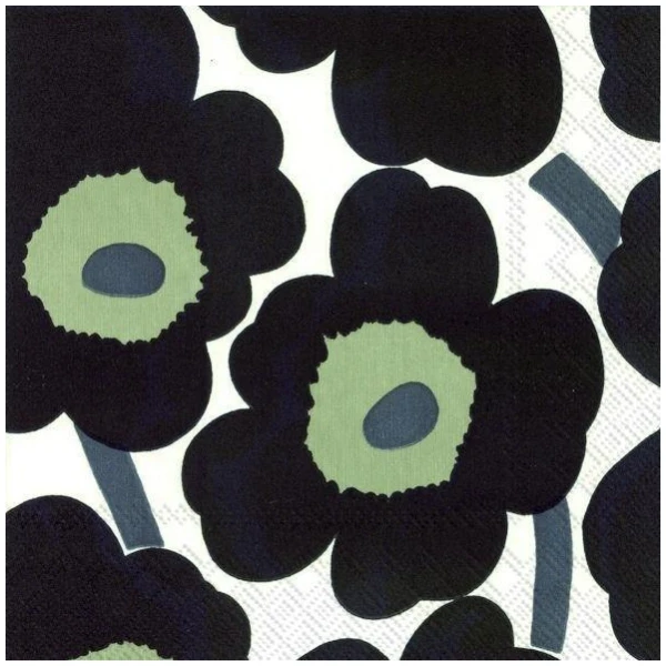 Marimekko servietter Lunsj Unikko Svart
