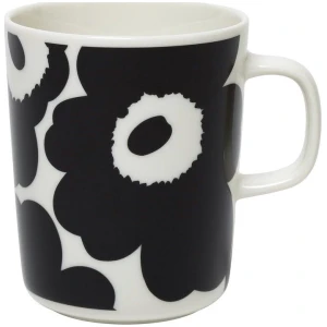 Marimekko krus 0,25L Unikko white, black