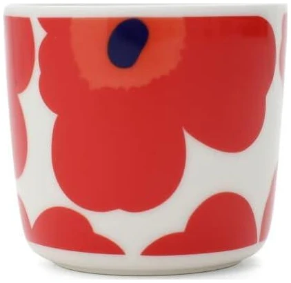 Marimekko kaffekopp 0,2L Unikko white, red