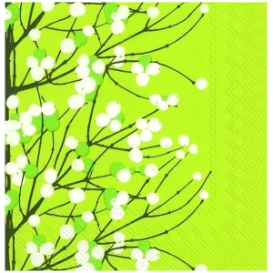 Marimekko servietter kaffe Lumimarja light green
