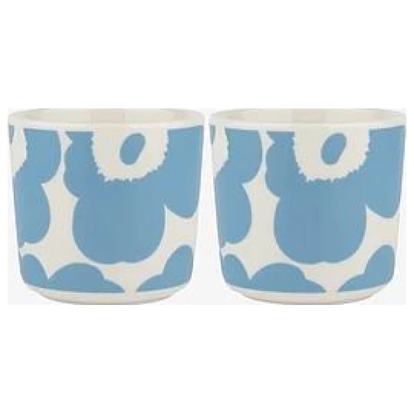 Marimekko kaffekopp 0,2L Unikko white/sky blue