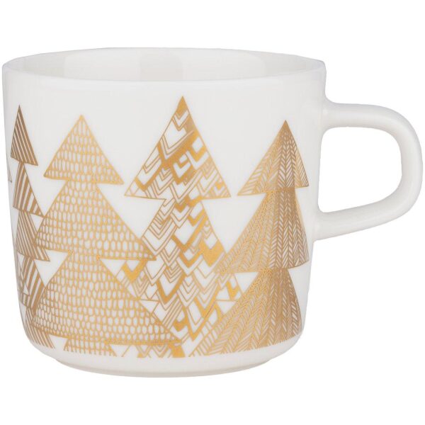 Marimekko kaffekopp 0,2L Kuusikossa white, gold
