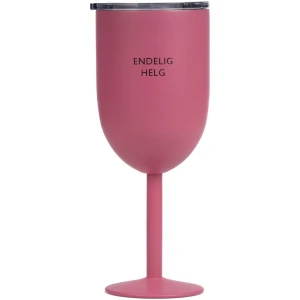 Termo-vinglass Endelig Helg - rosa