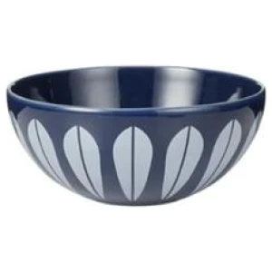 Lucie Kaas Lotus Skål 12 cm Dark Blue, White