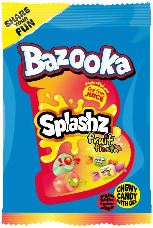 Bazooka Splashz Fruit Fiesta 120 gr.