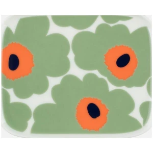 Marimekko fat 15x12cm Unikko Green Orange