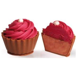 Belgisk Konfektbit Bringebær Cupcake