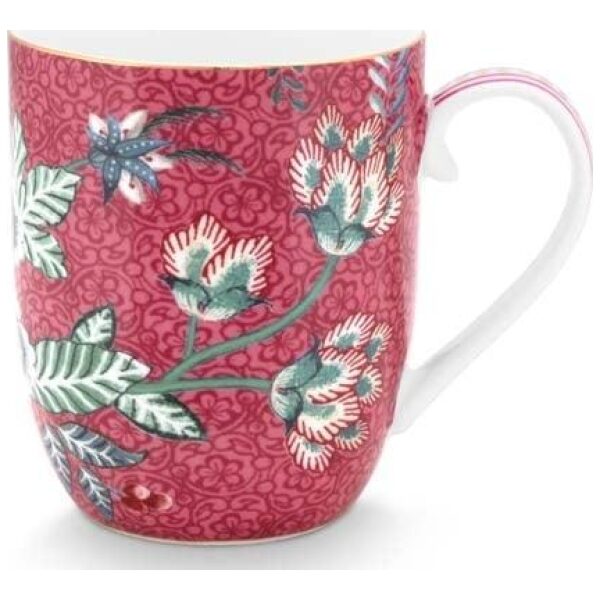Pip Studio Krus Liten 145ml Blomster Fest Mørk Rosa