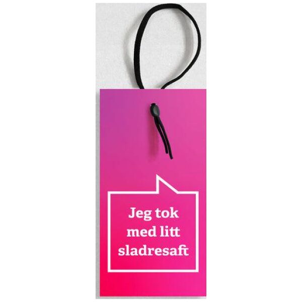Flaskekort "Sladresaft"