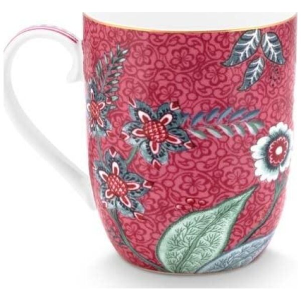 Pip Studio Krus Liten 145ml Blomster Fest Mørk Rosa - Bilde 2