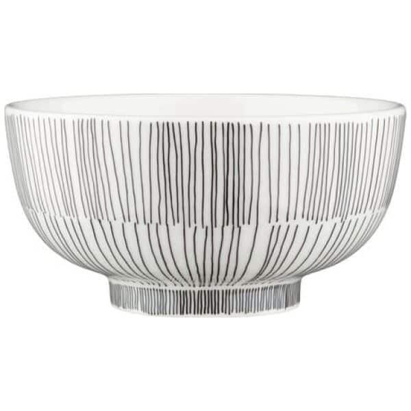 Marimekko skål 3dl Kukat Puhkeavat white, black
