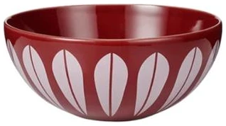 Lucie Kaas Lotus Skål 18 cm Red, White