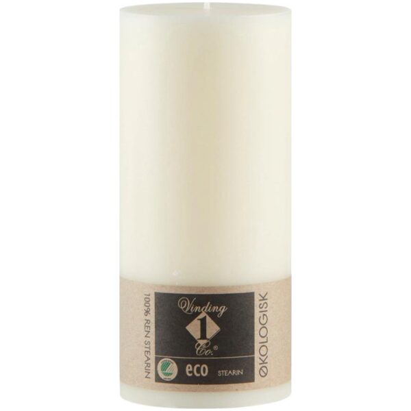 ECO 100% stearinlys 7x15cm elfenben