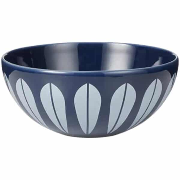 Lucie Kaas Lotus Skål 24 cm Dark Blue, White