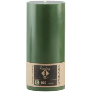 ECO 100% stearinlys 7x10cm mørk oliven