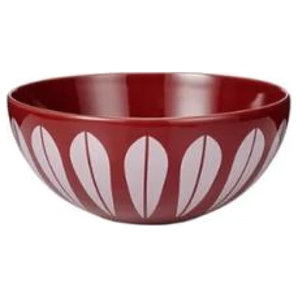Lucie Kaas Lotus Skål 12 cm Red, White