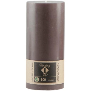 ECO 100% stearinlys 7x10cm brun