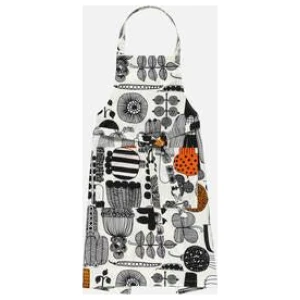 Marimekko forkle Puutarhurin Parhaat white, black, orange