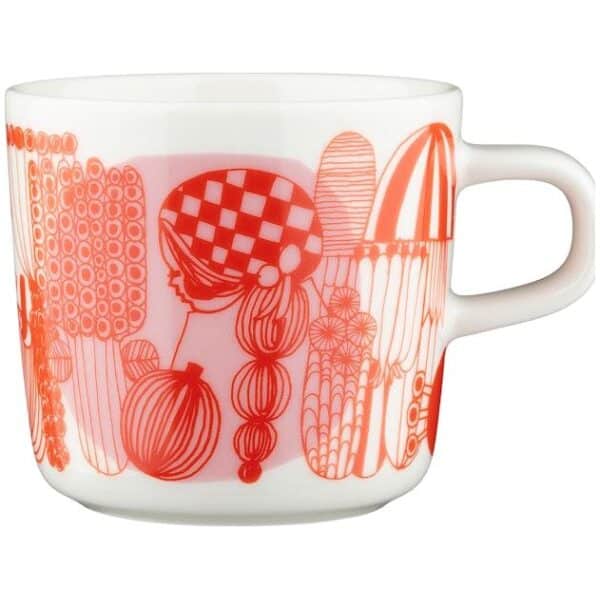 Marimekko Krus 2dl Siirtolapuutarh Orange, Light pink
