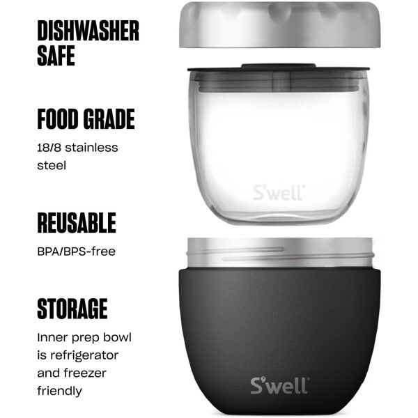 S'well Eats matboks 636 ml Onyx - Bilde 3
