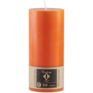 ECO 100% stearinlys 7x10cm oransje