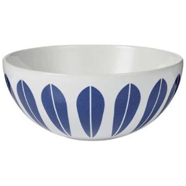Lucie Kaas Lotus Skål 18 cm White, Dark Blue