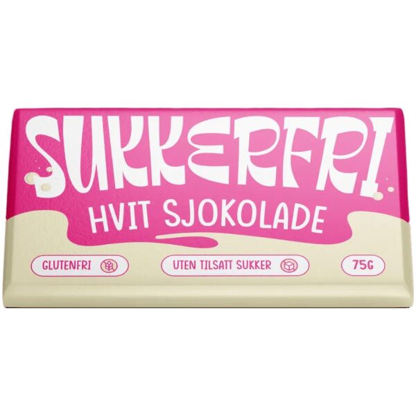 Sukkerfri Hvit sjokolade 75g