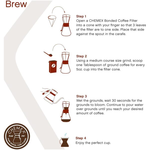 Chemex Classic Kaffebrygger 3 Kopper - Bilde 3