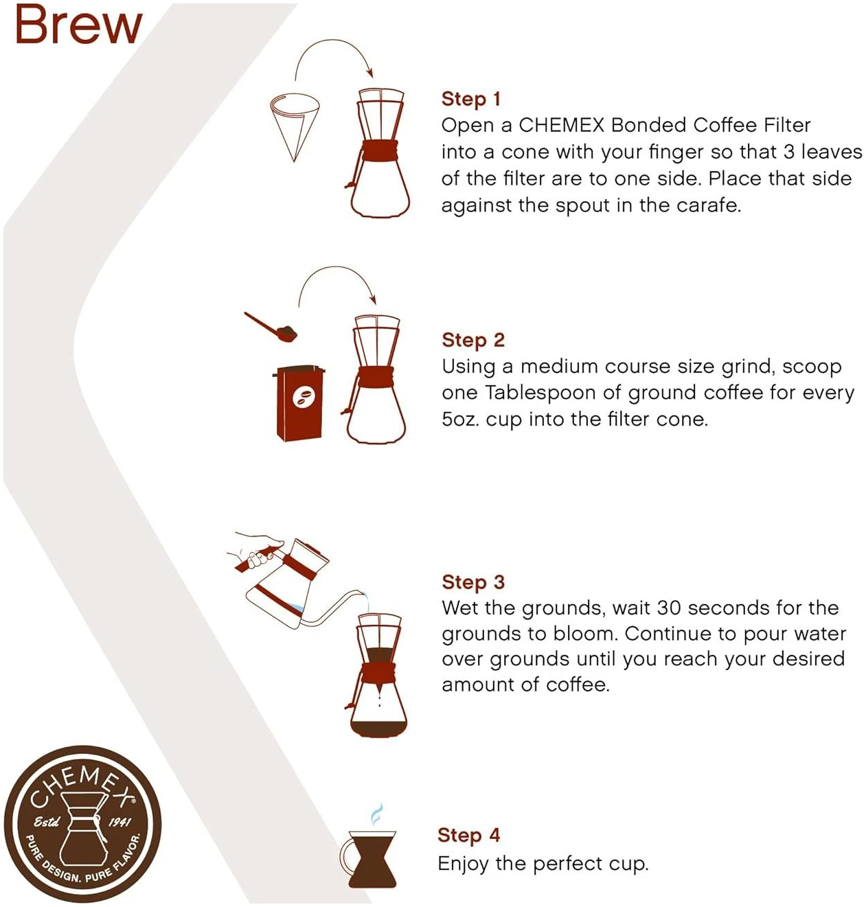 Chemex Classic Kaffebrygger 3 Kopper - Bilde 3