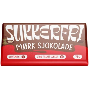 Sukkerfri Mørk sjokolade 75g