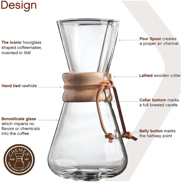 Chemex Classic Kaffebrygger 3 Kopper - Bilde 2