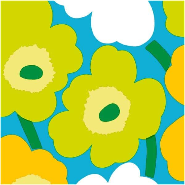 Marimekko Servietter Lunsj Unikko Blue Green