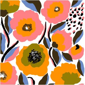Marimekko Servietter Kaffe Rosarium White