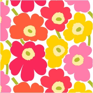 Marimekko Servietter Lunsj Mini Unikko Pink Yellow