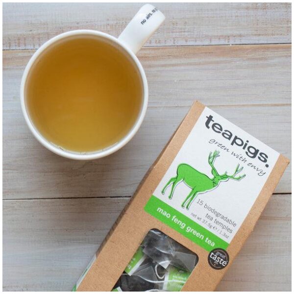 teapigs. Mao Feng Green Tea organic 15 temples - Bilde 2