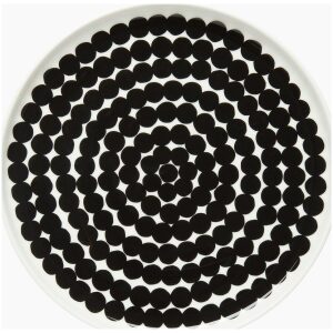 Marimekko asjett Ø20cm Siirtolapuutarha white, black