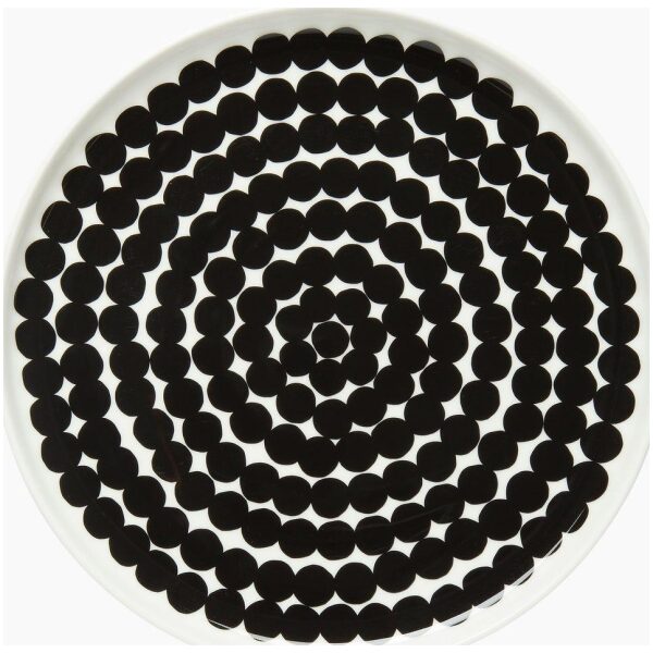 Marimekko asjett Ø20cm Siirtolapuutarha white, black