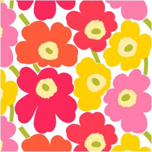 Marimekko Servietter Kaffe Mini Unikko Pink Yellow