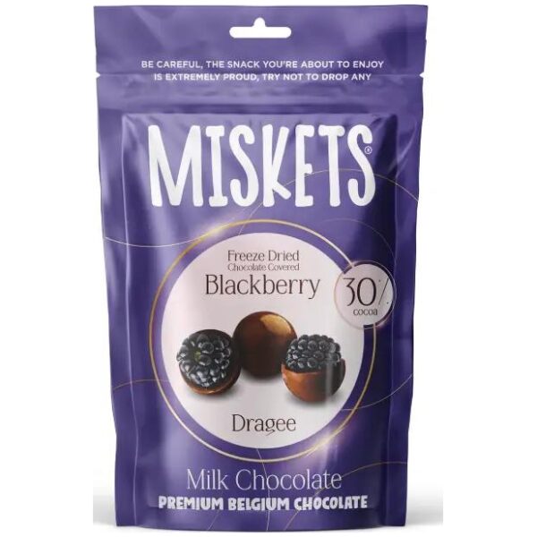 Miskets Frysetørket Bjørnebær og Melkesjokolade