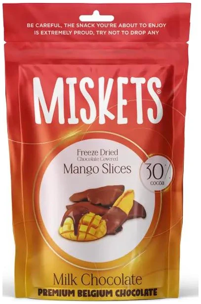 Miskets Frysetørket Mango og Melkesjokolade