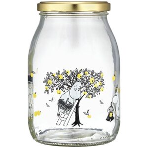 Mummi glasskrukke + 4 klistremerker 1L