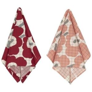 Marimekko kopphåndduk, tea towel rose grey 2pk
