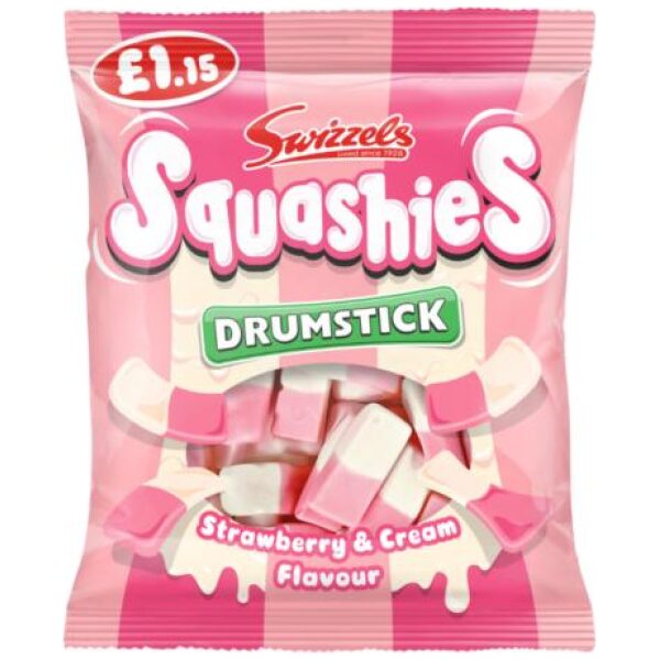 Swizzels Drumstick Squashies Strawberry Cream