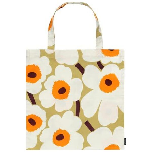 Marimekko Tøynett Pieni Unikko Bag Lys brun/Oransje