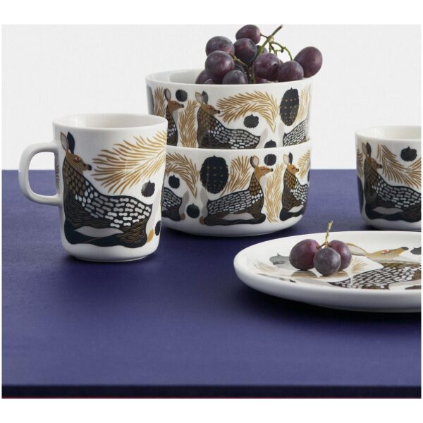 Marimekko krus 0,25L Peura coal, mud, red - Bilde 2