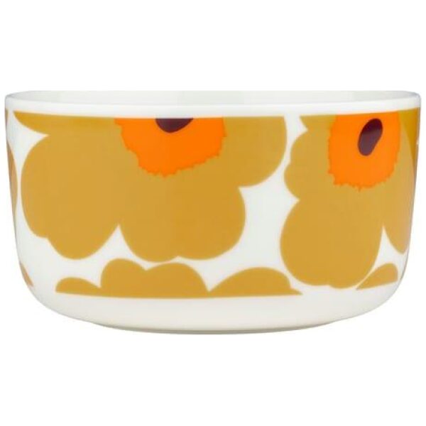 Marimekko skål 0,5L Unikko white/mustard yellow